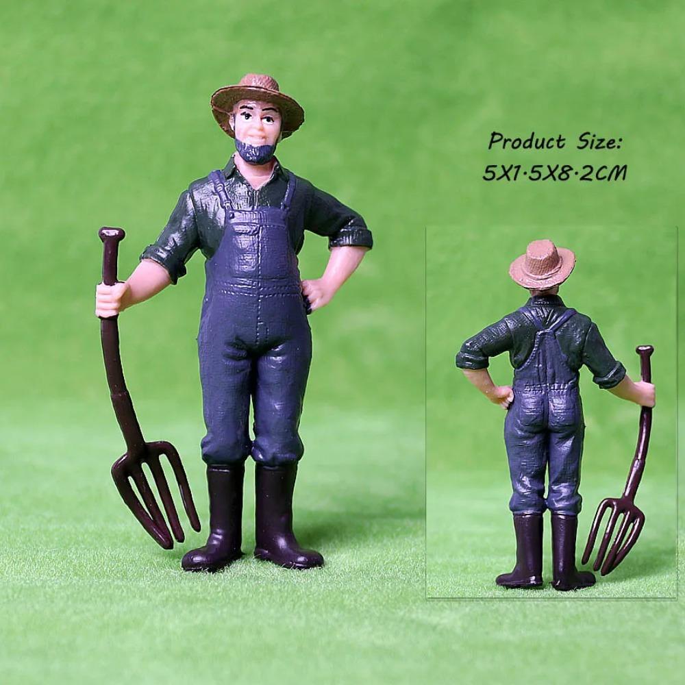 17 BUC Asortate Simulare Fermier oameni Model Figurine de Acțiune Păpușă PVC Figurine Personal Fermă Seturi de Joacă Jucării Educative pentru copii