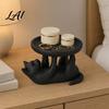 Cat Shape Ring Holder Jewelry Storage Rack Shape Anti-Falling Holder Durable Tray Resin Anti-Slip Space-Saving Organizer for Home Bathroom Bedroom