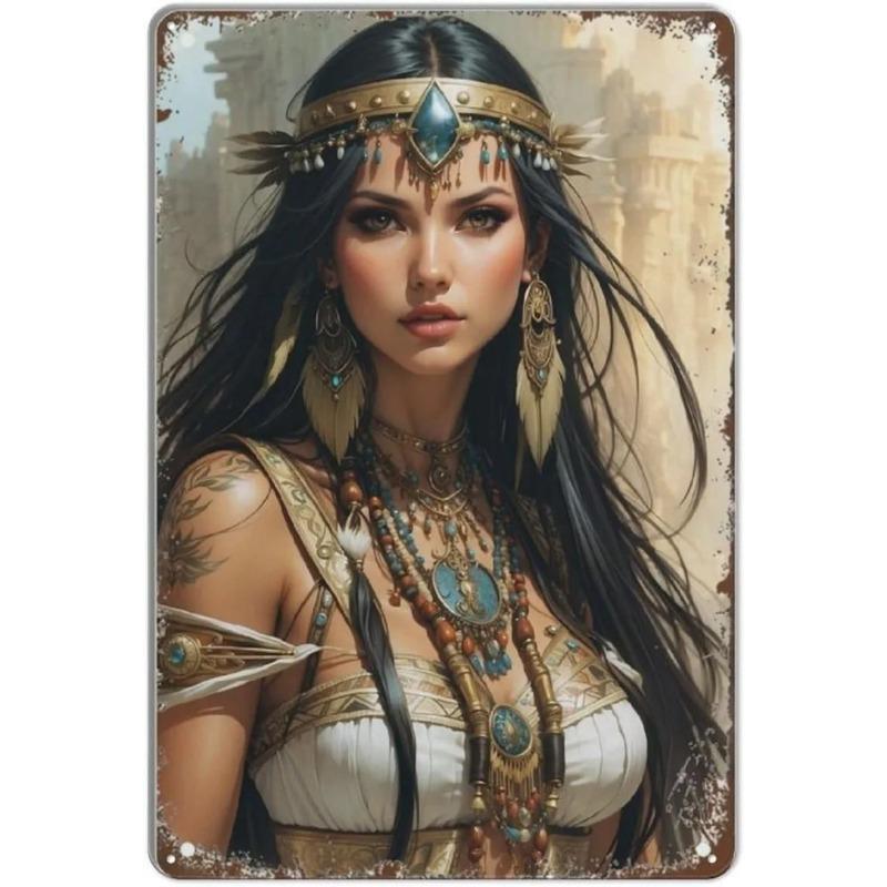 

Tropical Pin-Up Girls Tin Sign, Vintage Bedroom Wall Decor 20x30cm