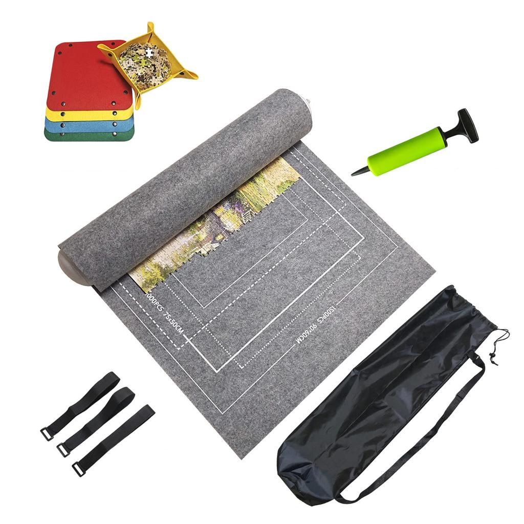 Puzzle Legespiel Zusammenbau Aufbewahrung Kompakt Einfach zu verstauen Set für Fortgeschrittene Leicht mit Teilen Indoor Puzzle Werkbank Aufbewahrung, Aufrollbar