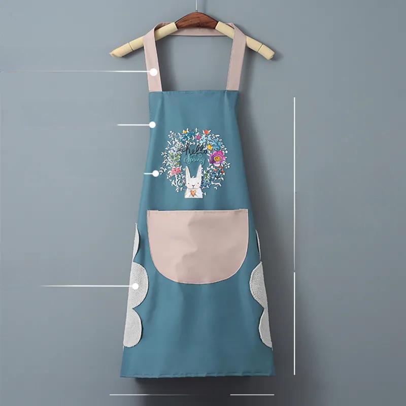Women's Waterproof PVC Apron with Cooking Sleeves - Oil-Proof, Customizable, Half-Length Waist Design