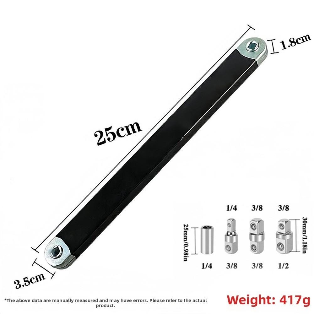 Professional Grade Offset Extension Wrench 4 Adapter Set Compact Extension Wrench  DIY Repair