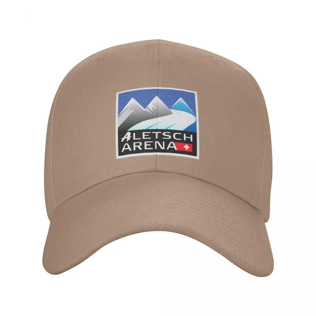 Aletsch Arena Schweizer Skigebiet Riederalp ?Bettmeralp ?Fiesch Eggishorn Baseballkappe Golfhut echt schwarz Unisex Damen