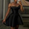 European and American Women's 2026 Summer Strapless Sequin Patchwork Mini Dress - Elegant and Stylish