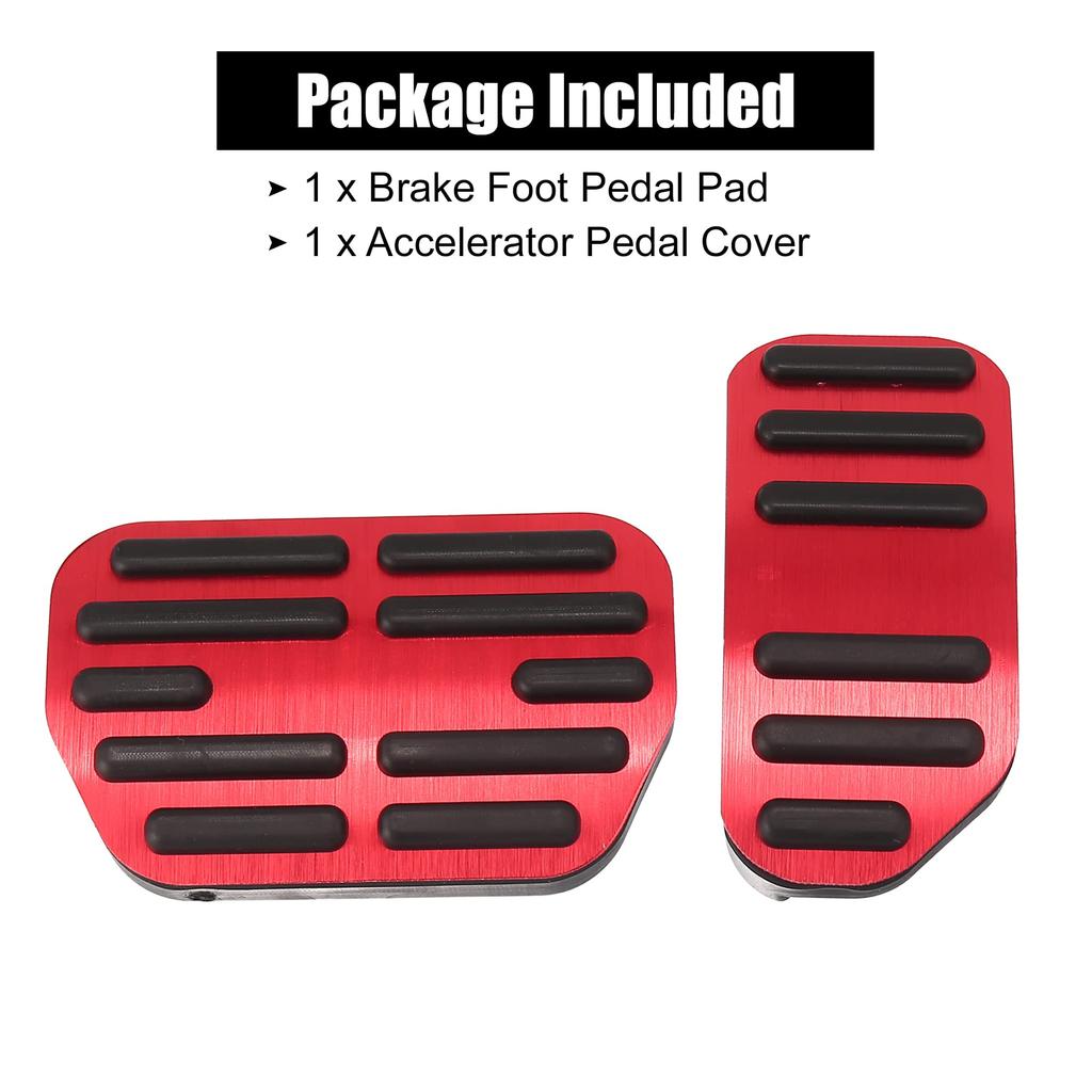 X AUTOHAUX Brake Foot Pedal Pad Kit Anti-Slip No Drill