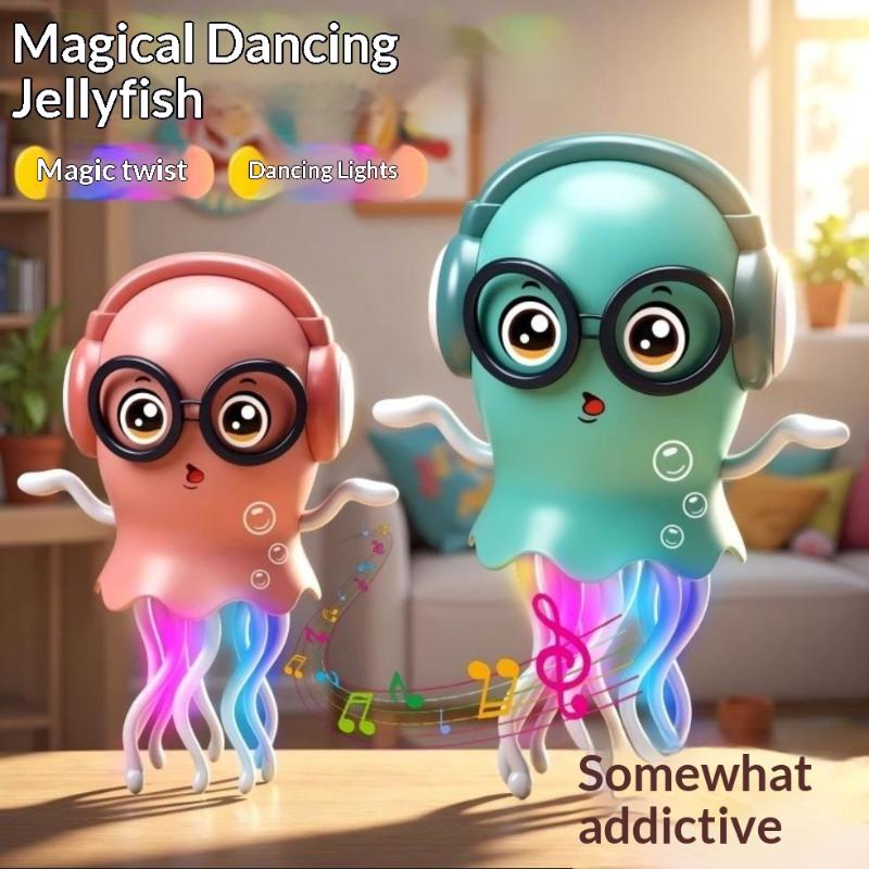 Dancing Jelly Fish Toy Smart Tentacle Explorer With Led Lights Music Automatic Obstacle Sensor Toy