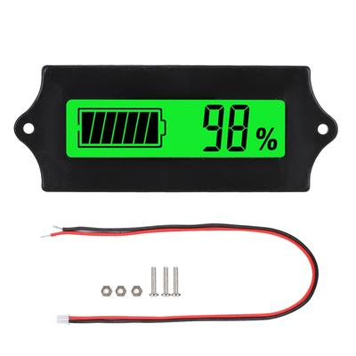 12-84V GY-6G Battery Power LCD Display Voltage Meter Voltmeter with Light Alarm (Green Light)