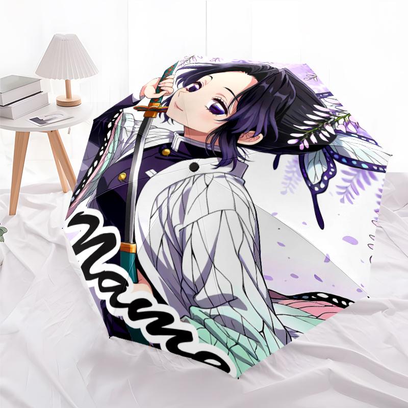 Personalized Name Demon Slayer6 Print Umbrella - Automatic Open/Close, Eight-Rib Durable Frame, Automatic Folding Umbrella
