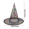 5Pcs Witch Hat 33cm High Pointed Wizard Hat Halloween Witch Cosplay Costume Accessories for Women Men Kid Cosplay