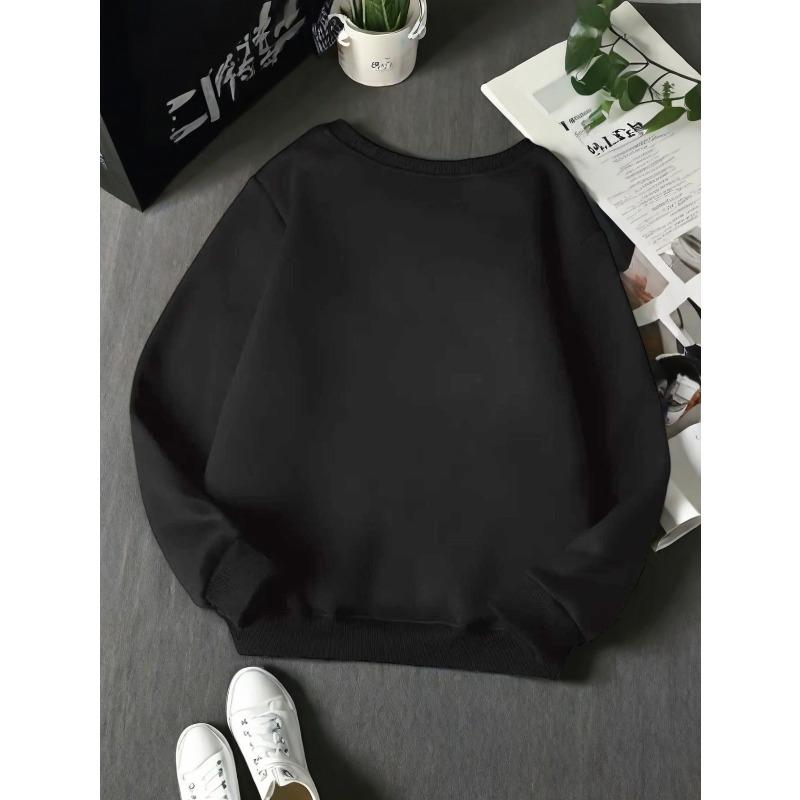 European Sizes New Fashionable Kids' Sweatshirt, Comfortable Crewneck Sweatshirt for Kids, Casual Versatile Trendy Printed Top for Students