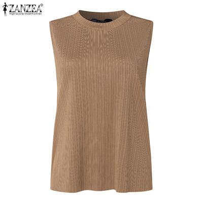 Damen Casual O-Ausschnitt Ärmelloses Strick-Tanktop für den Sommer