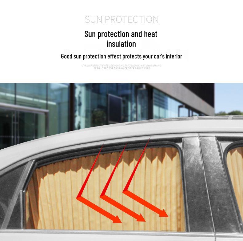 Universal Magnetic Car Side Window Sunshade Curtains for Heat Insulation and Sun Protection
