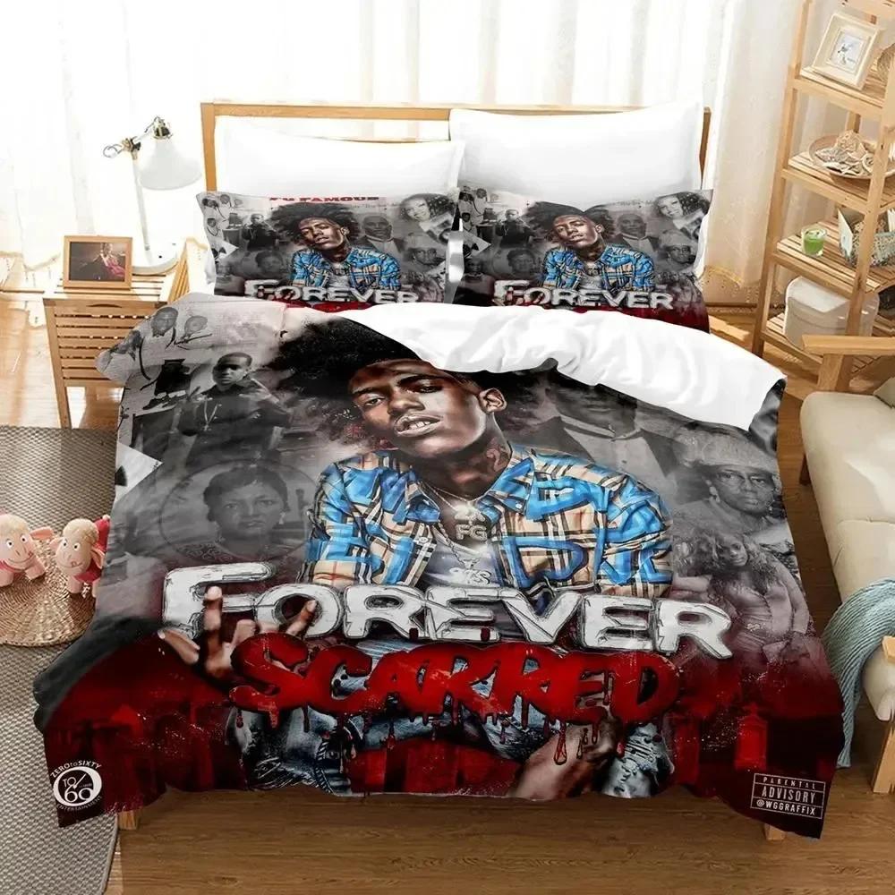 RIP Jaydayoungan Rapper Bedding Set Printed With Pillowcase Bed Duvet Cover Soft Single Double Queen Super King Size Kids Adult