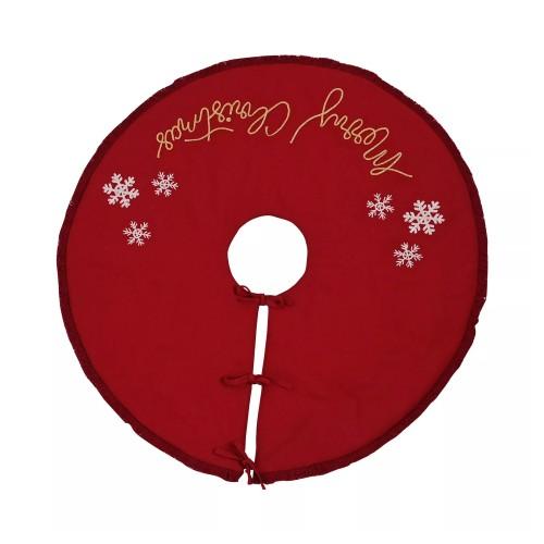 The Seasonal Gift Co. Merry Christmas Snowflake Tree Skirt