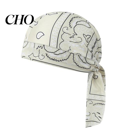 Turban Cap Cooling Hat Paisley Pattern Elastic Fit Adjustable Straps Retro Bandana Headscarf Breathable Sweat-Wicking Fabric Outdoor Cycling