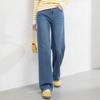 Fanzhen Women's High-Waist Loose Straight Wide-Leg Jeans