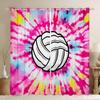 Volleyball Curtains Sports Game Theme Curtains Drapes for Kids Boys Girls Bedroom Abstract Window Curtain Blackout Drape