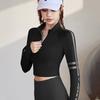 Women Long Sleeve Yoga Shirt Sports Tops Zipper Quick Dry Breathable Female Gym Fitness T-Shirt Yoga Top