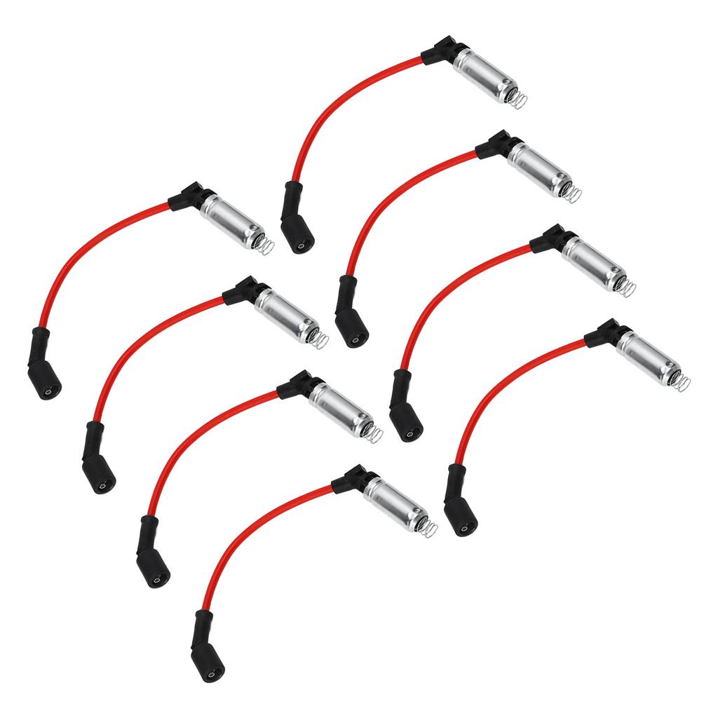 8pcs 10.2mm0.40in Spark Plug Wire Set 48322R Ignition Cable Replacement for Avalanche Corvette