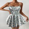 Satin Seide Damen Sexy Cami Playsuits Kleid Solide Wasserfallausschnitt Ärmellos Kurze Jumpsuits Sommer Kreuz Binden Rückenfrei Strampler