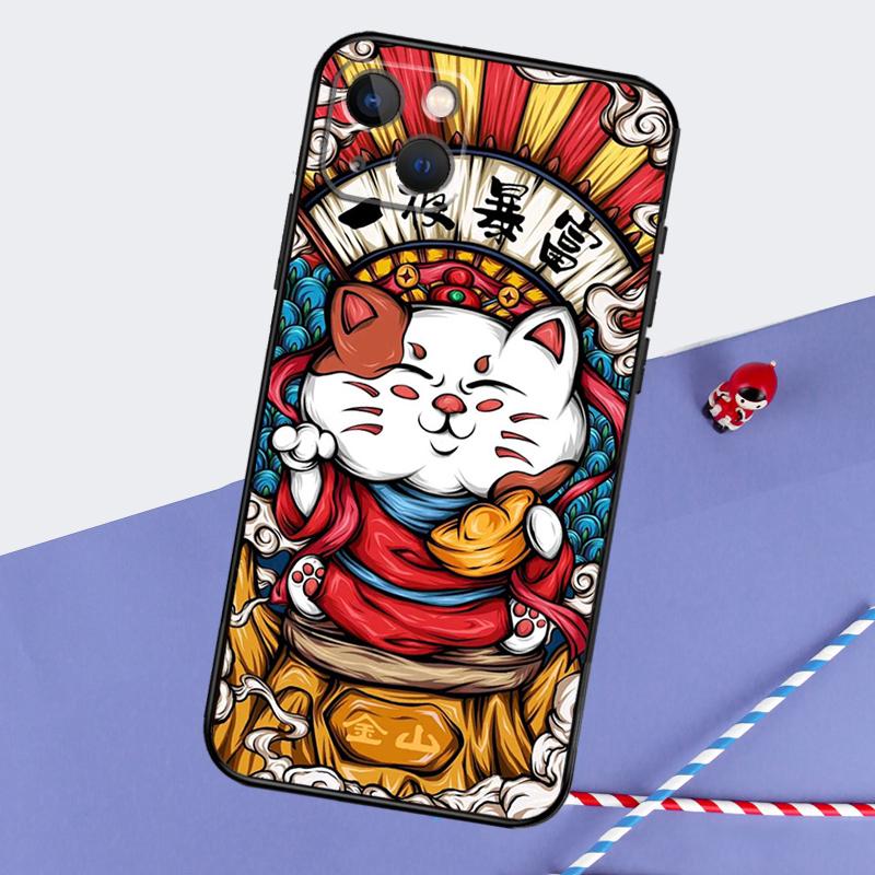 Cat Dragon Rabbit Chinese Style Phone Case For iPhone 16 Pro Max 12 13 Mini 11 14 15 Pro Max XR 15 16 Plus 16e Back Cover