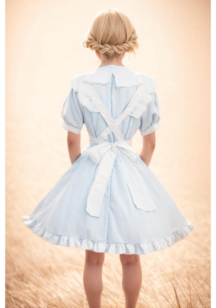 Super Cute Lolita Bunny Girl Maid Heart Hollow-out Cosplay Costume (Plus Size)