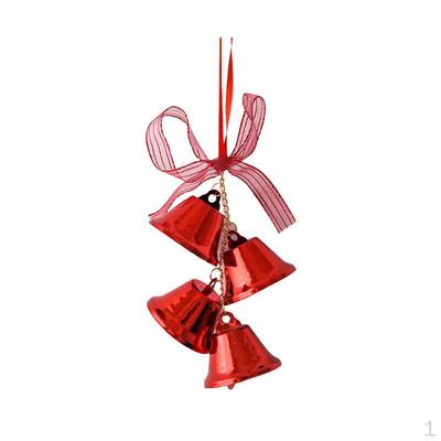 Christmas Pendant Bell Ornament Iron Made Sturdy And Decorative for Shop Restaurant Window Door Gift