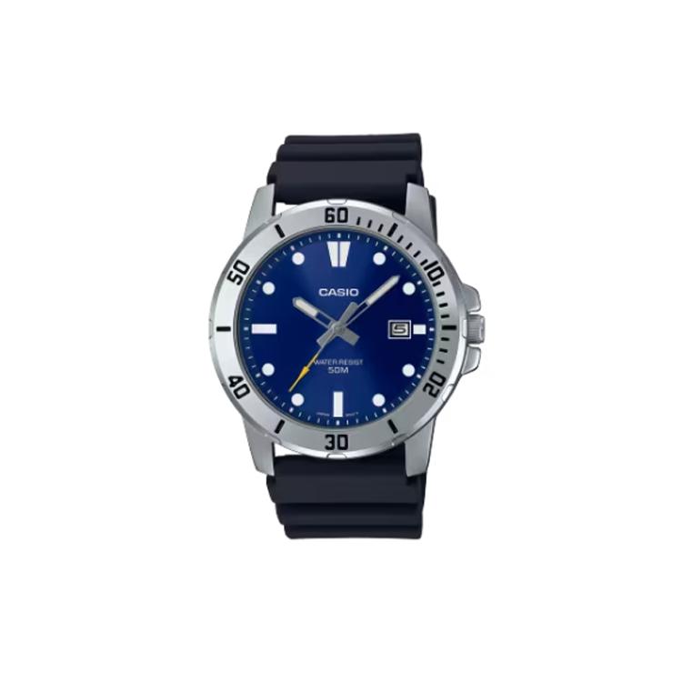 CASIO Men Standard Series 45mm Blue Watch MTP-VD01-2EV MTP-VD01-2EV Blue Dial