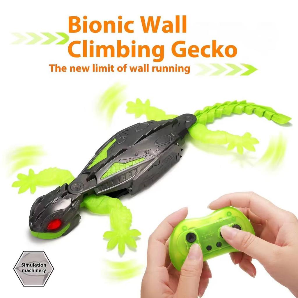 Non-toxic Remote Control Wall Crawler Gecko Toy 360° Rotating RC Floor Driving & Wall Climbing Bionic Mechanical Gecko Robot Toy