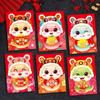 6pcs Hongbao Chinese New Year Money Bag Blessing Good Luck Red Pocket  Spring Festival Supplies