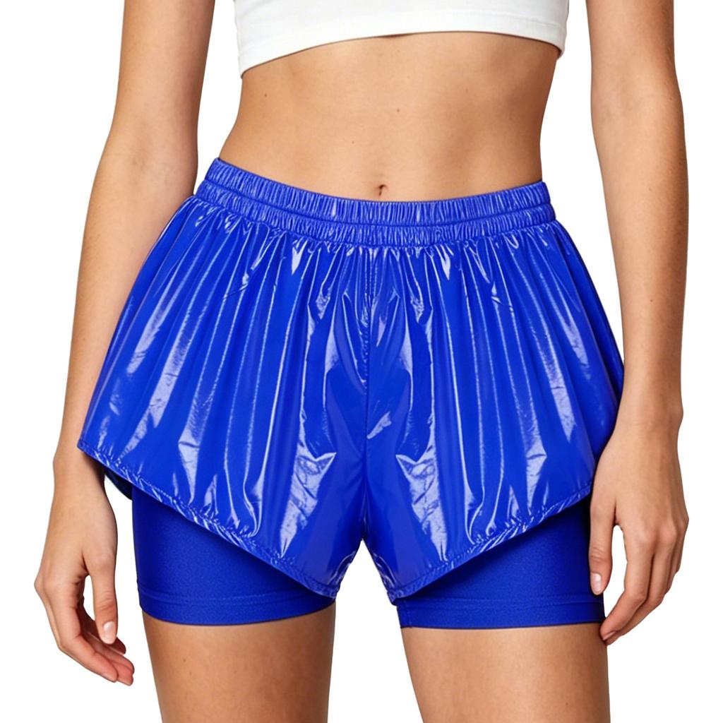 Damskie Szorty Dwukolorowe Wodoodporne Szorty typu Booty z Wbudowanymi Oddychającymi Spodenkami Bezpieczeństwa Sportowe Spodnie