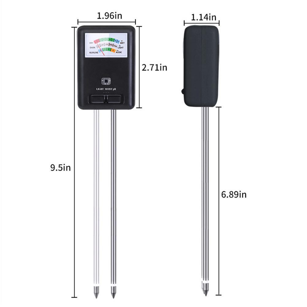 3 in 1 Soil PH Meter Farm Garden Fertility Tester Acidity Soil Moisture Test Detector for Indoor Planting, Potted Plants, Lawn