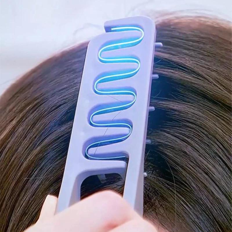 Wide-Tooth Hair Styling Comb Hair Seam Bangs Comb Root Top Fluffy Hairdressing Tool for Women Men