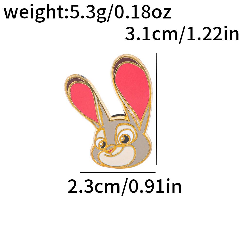 28 Spot Crazy Zootopia Metal Badge Nick Fox Judy Rabbit Alloy Enamel Brooch Hot Sale