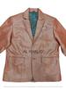 Lambskin Formal Men's Leather Blazer Brown Two-Button Handmade Genuine Office Wear Soft Fit