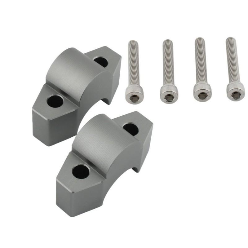 Motorcycle Handlebar Riser Clamp Honda ADV150 ADV160 ADV350 - 25mm Height Increase Or Titanium Finish