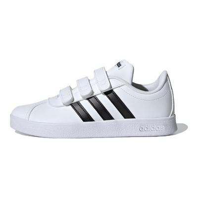Vl Court 2.0 Comfortable Lightweight Low-Top Kids Skate Shoes Kids Sneakers White Black DB1837
