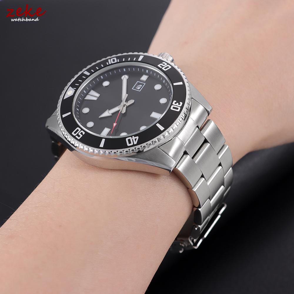 Solid Stainless Steel Watch Band 18/20/22/24mm Metal Watch Straps for Seiko 5 SKX009/007 for Jubilee Curved End Watch Bracelets