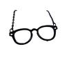 Simple Personality Geometry Black Spectacle Frame Pendant Necklace for Women Men Creative Designer Collar Chain Jewelry Gifts