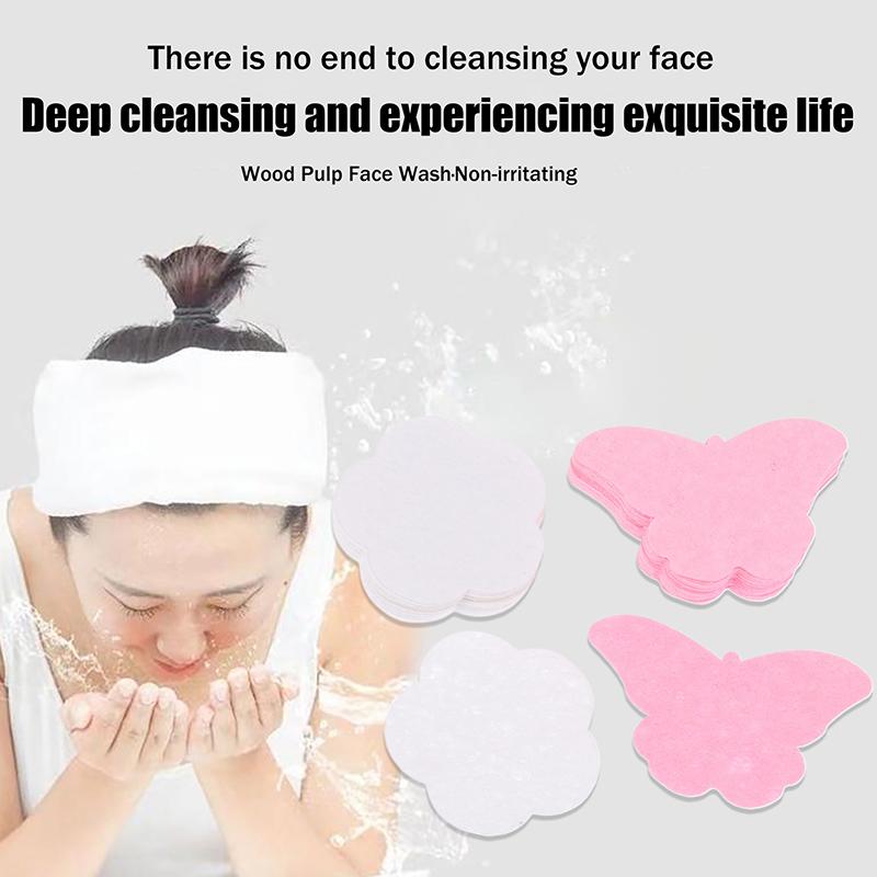 20Pcs/Box Compressed Facial Sponges Cosmetic Hydrotherapy Sponge Spa Face Pads For Daily Cleansing Makeup Removal Exfoliation