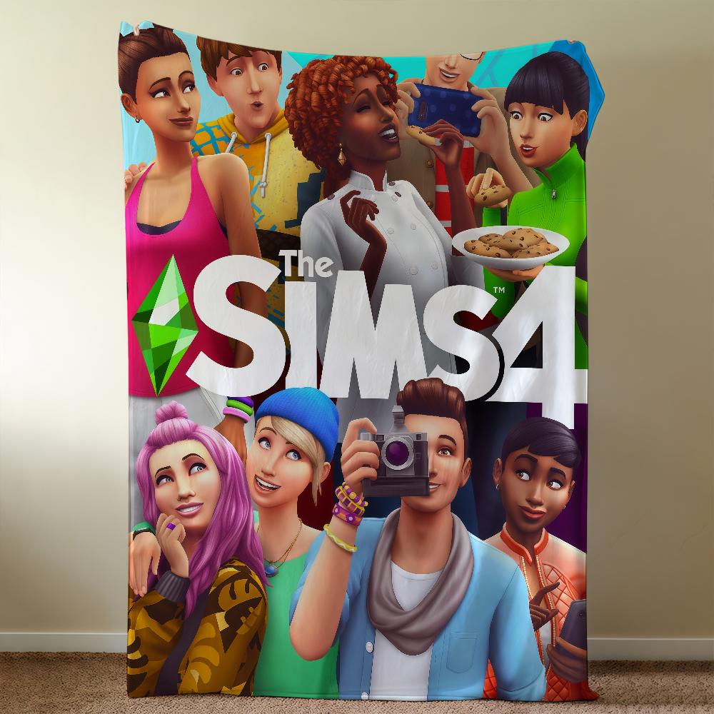 S-Sims Blanket Throw 4 Super Cosy Plush Living Room Sofa Game The Couch Childish Birthday Gifts