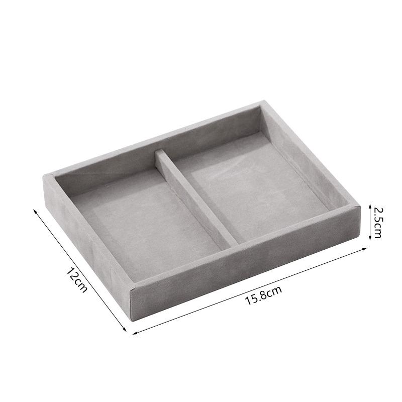 Velvet Jewelry Display Tray Case Stackable Exquisite Jewellery Holder Portable Ring Earrings Necklace Organizer Box S