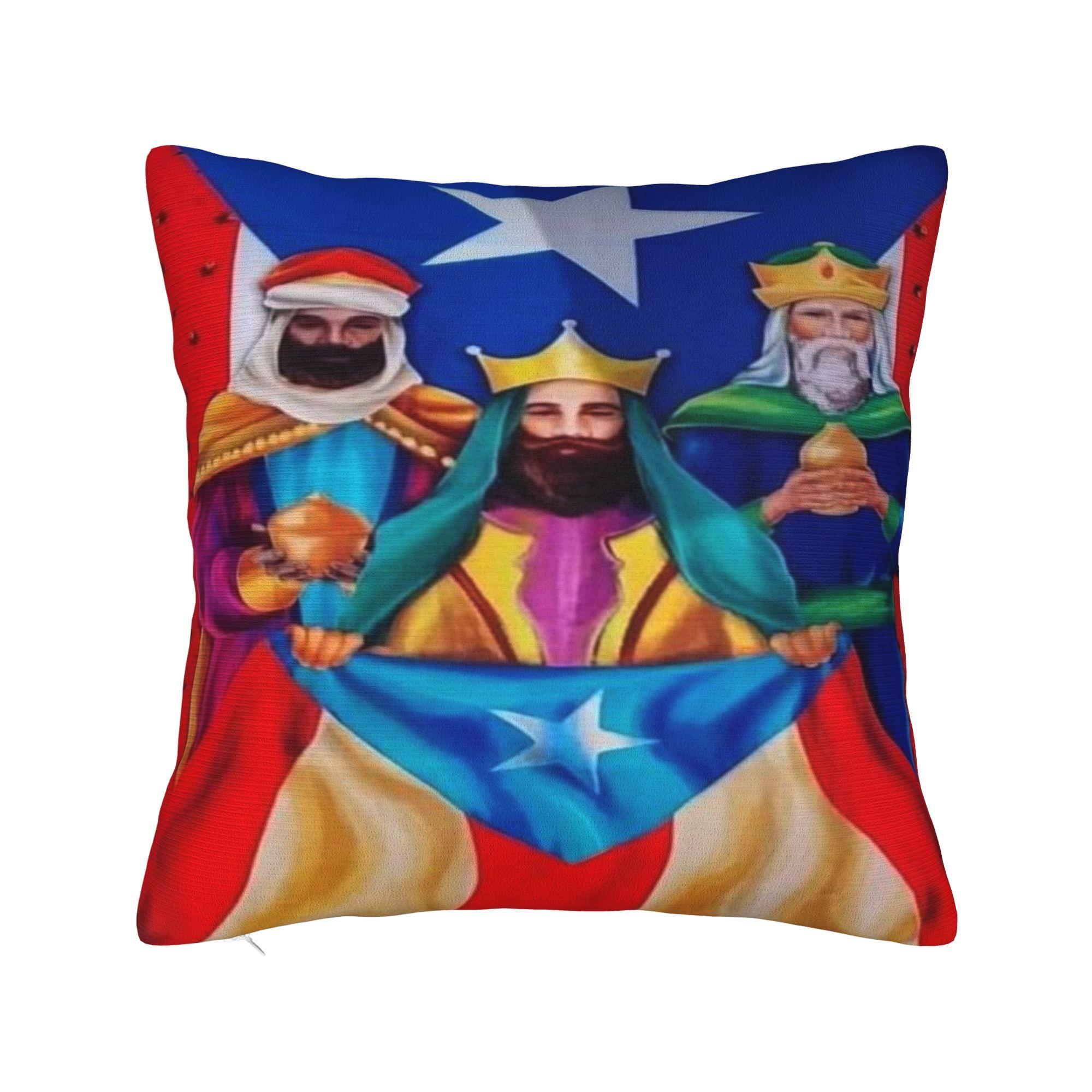 

Seat Decorations Día de los Reyes Magos Epifanía Three kings Pillowcases Accessories Pillow Cover Zippered Multi Size 12x12in 30X30cm