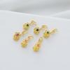 18k Matte Gold Zircon Butterfly Bow Tie Clip Pendant Jewelry Clasp