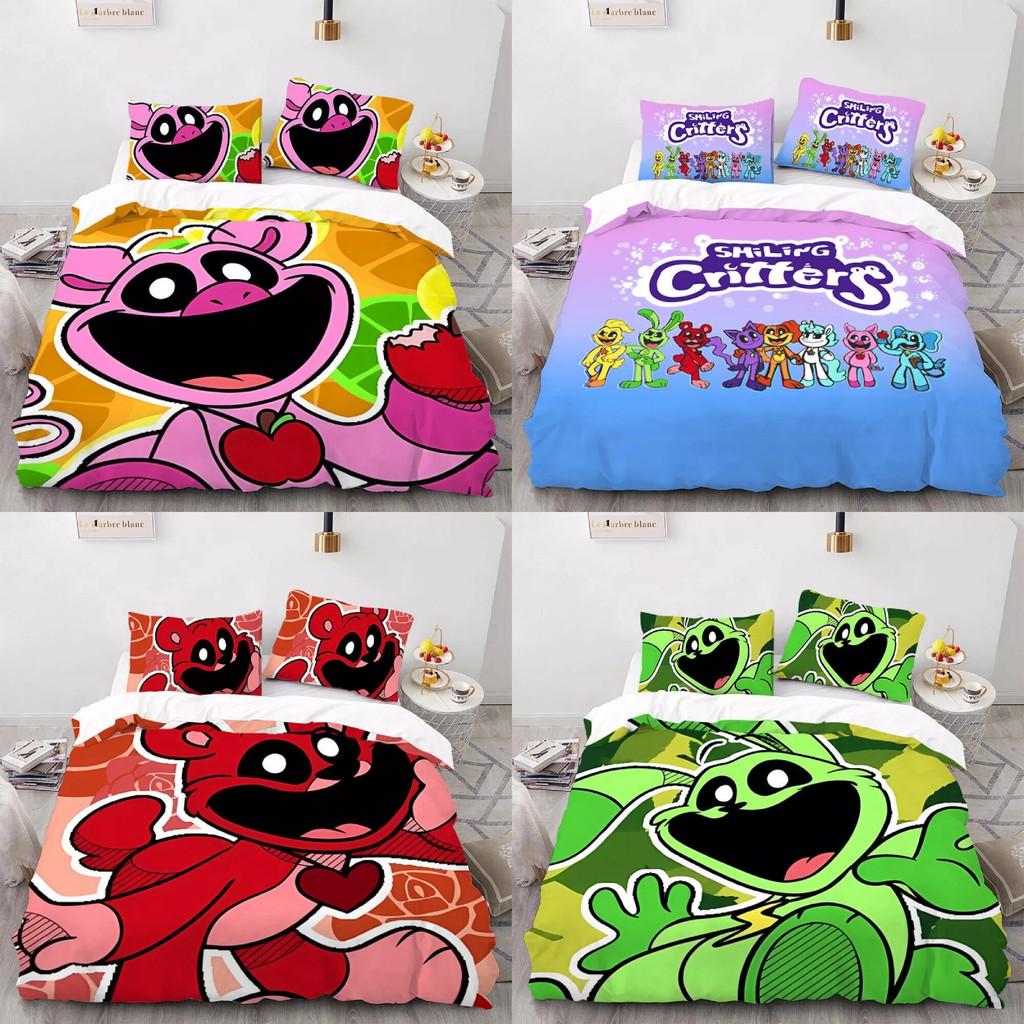 Luxurious Three Piece 3d Digital Print Bed Set Featuring Soft Microfiber Cartoon Design