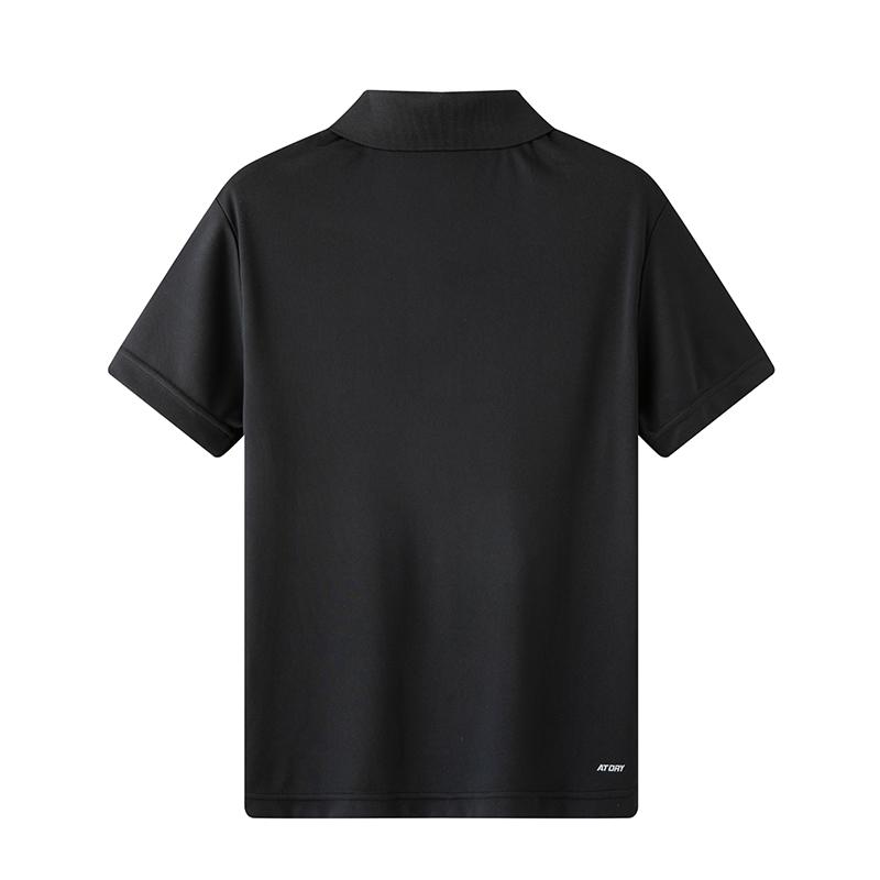 Li-Ning Embroidered Logo Quick-Dry Casual Sports Polo Shirt Men Tops Black APLT139-1
