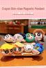 Crayon Shin-chan Magnetic Sticker & Couple Pendant Doll Keychain Set
