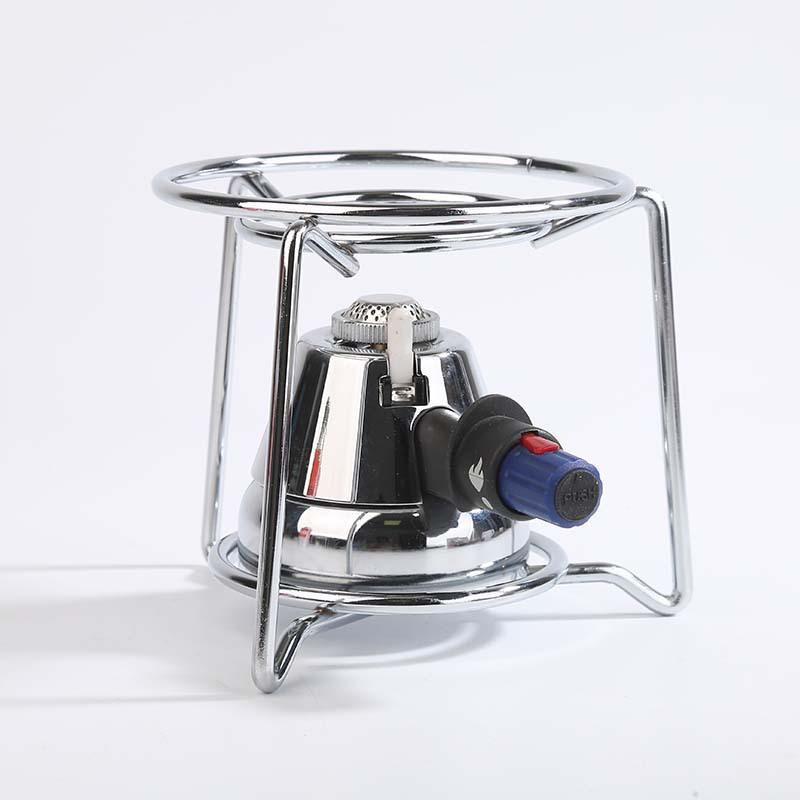 Stainless Steel Portable Outdoor Gas Stove & Alcohol Rack Stand