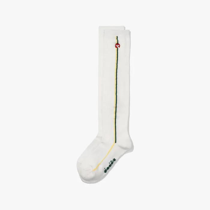Vertical Line Knee Socks GREEN