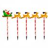 Christmas Santa and Snowman Stake Lights for Outdoor Yard and Holiday Decor
